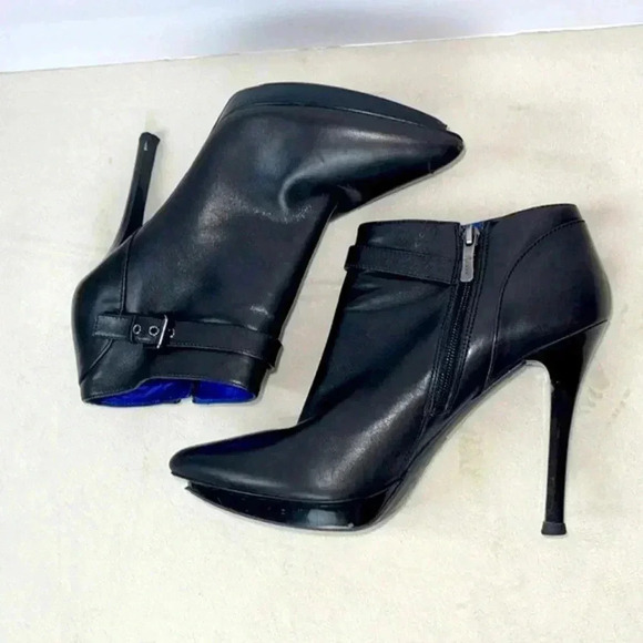 Marciano by Guess SZ 10 Women Black Platform Booties with Buckle - Picture 2 of 13